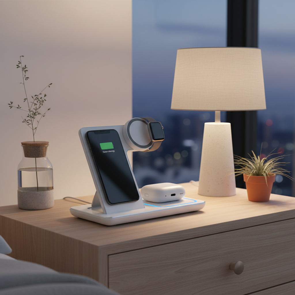 3-in-1 Wireless Charging Station for iPhone, AirPods & Apple Watch