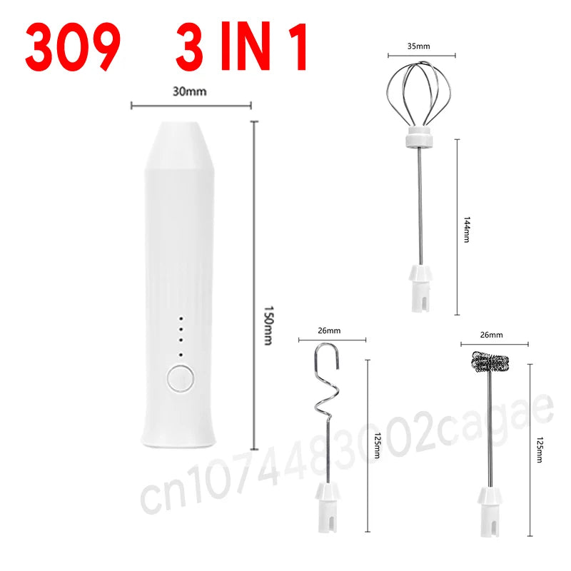 Rechargeable 3-Speed Milk Frother